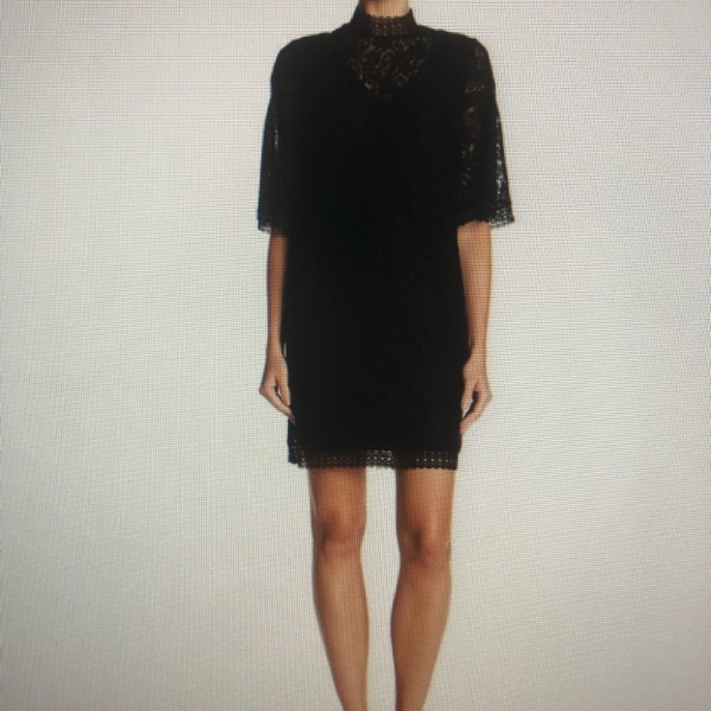 LAUNDRY by SHELLI SEGAL black lace dress
